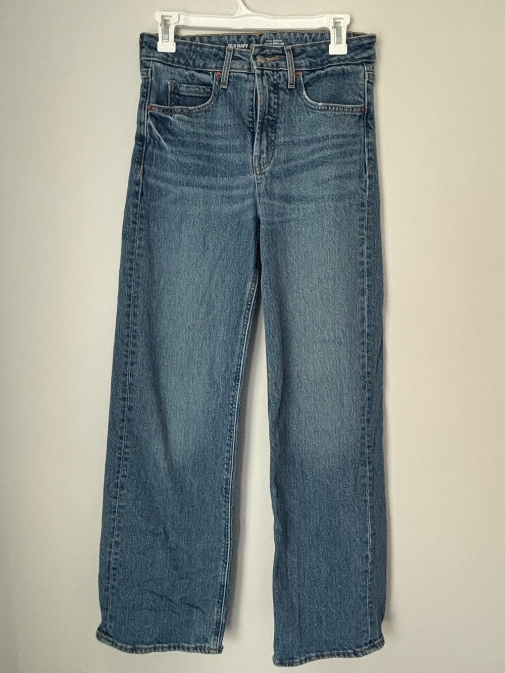 Old Navy Classic Blue Wash Extra High-Rise Sky High Wide Leg Jeans Size 0